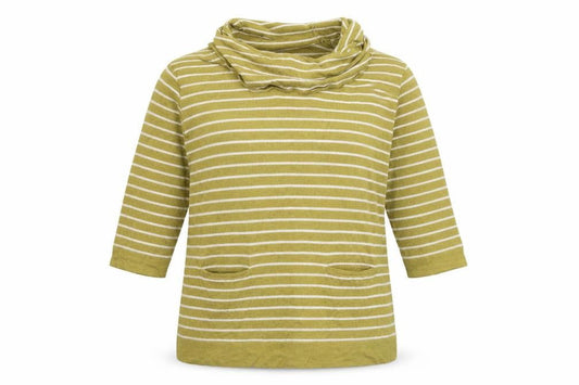 Wallis Womens Green Striped  Pullover Jumper Size S