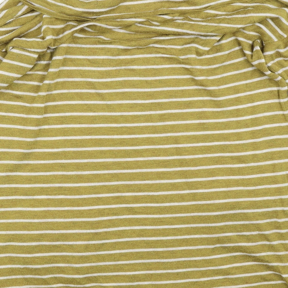 Wallis Womens Green Striped  Pullover Jumper Size S