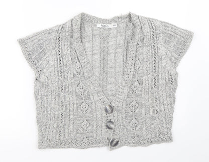 M&Co Womens Grey   Cardigan Jumper Size 2XL