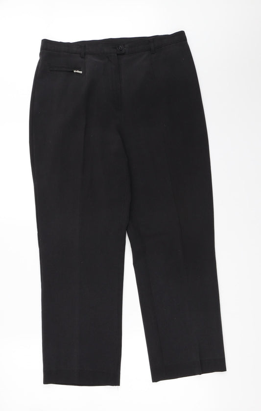 Marks and Spencer Womens Black   Trousers  Size 14 L25.5 in