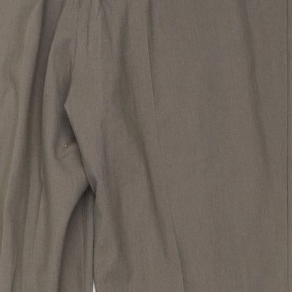Bonmarché Womens Brown Capri Trousers Size 18 L25 in