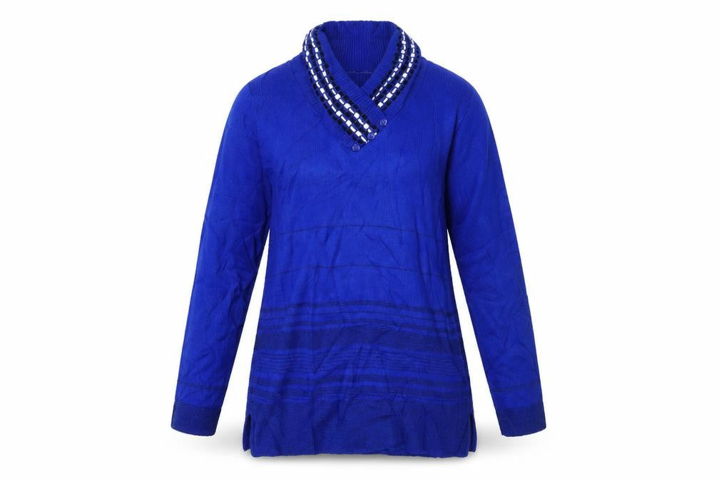 Envy Womens Blue   Pullover Jumper Size M