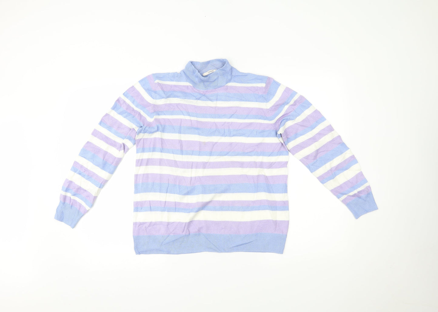 Marks and Spencer Womens Blue Striped  Basic Blouse Size 14