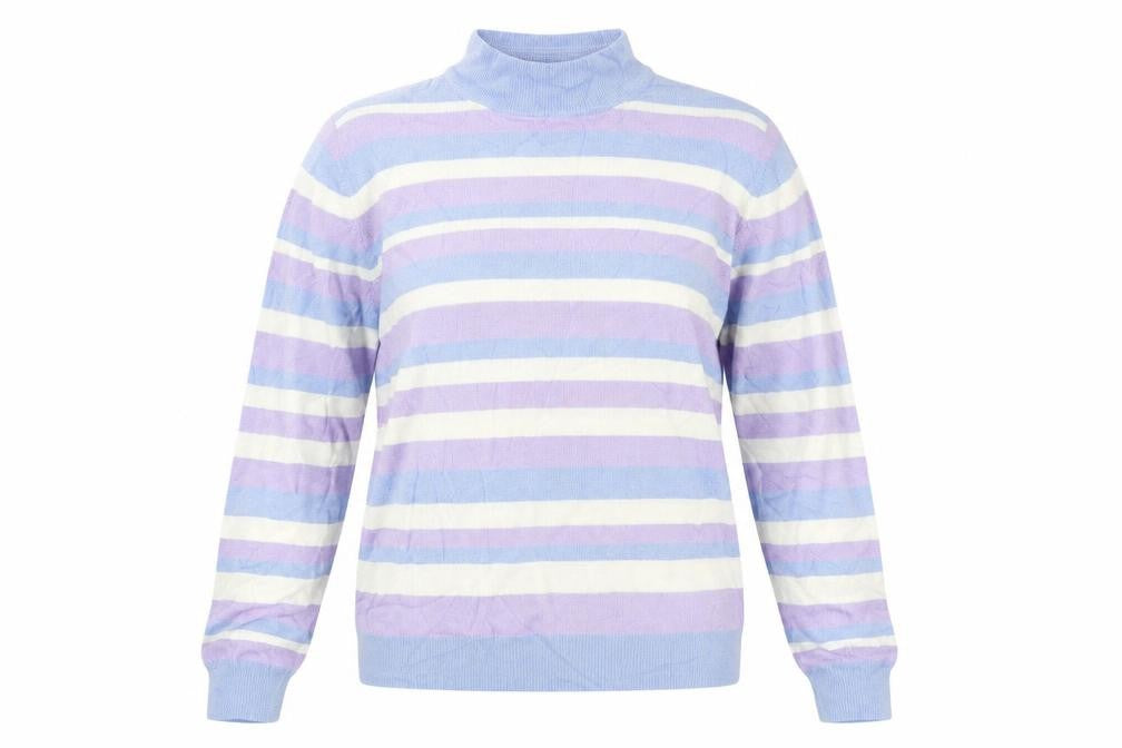 Marks & Spencer Womens Blue Striped  Basic Blouse Size 14