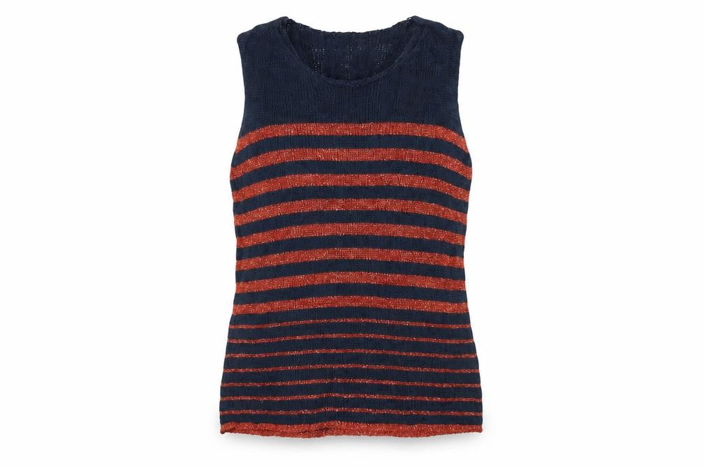 Nada del Riccio Womens Multicoloured Striped  Basic Tank Size M