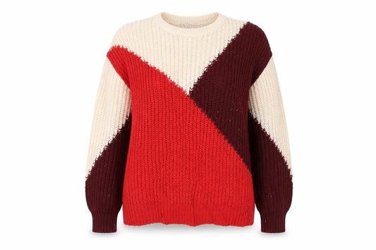 Peacocks Womens Multicoloured Geometric  Henley Jumper Size M