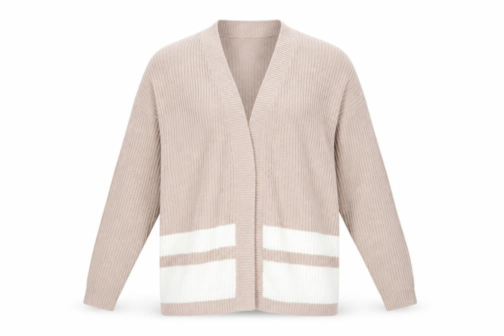 Primark Womens Pink Striped  Cardigan Jumper Size M