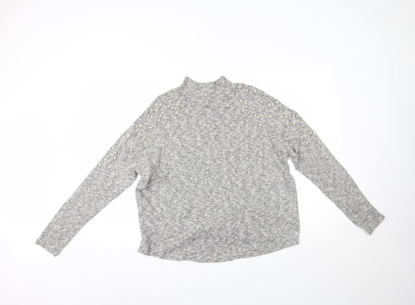 H&M Womens Grey   Basic Blouse Size S