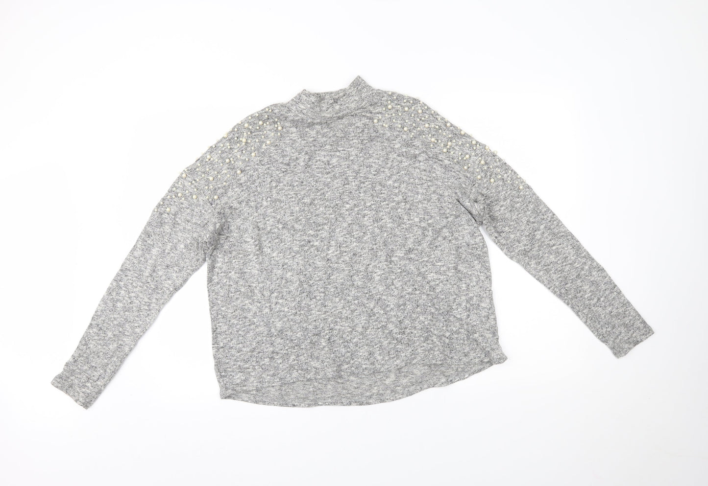 H&M Womens Grey   Basic Blouse Size S