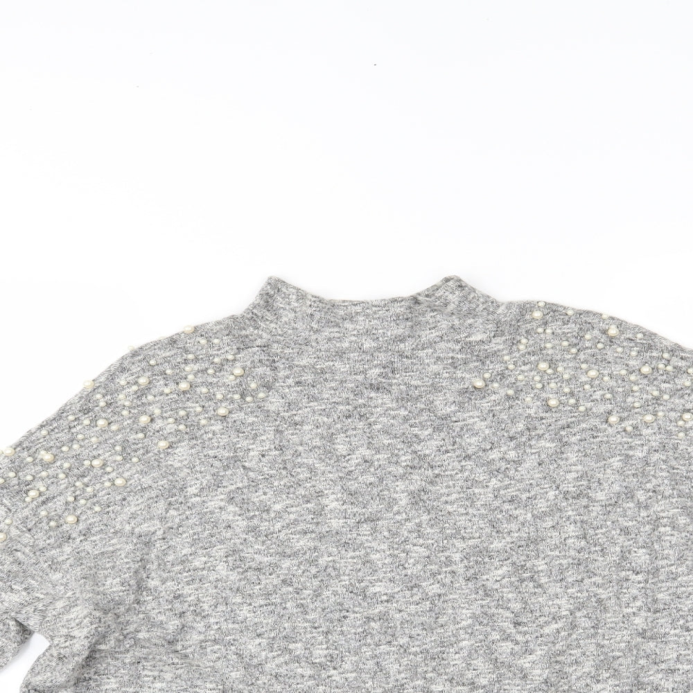 H&M Womens Grey   Basic Blouse Size S