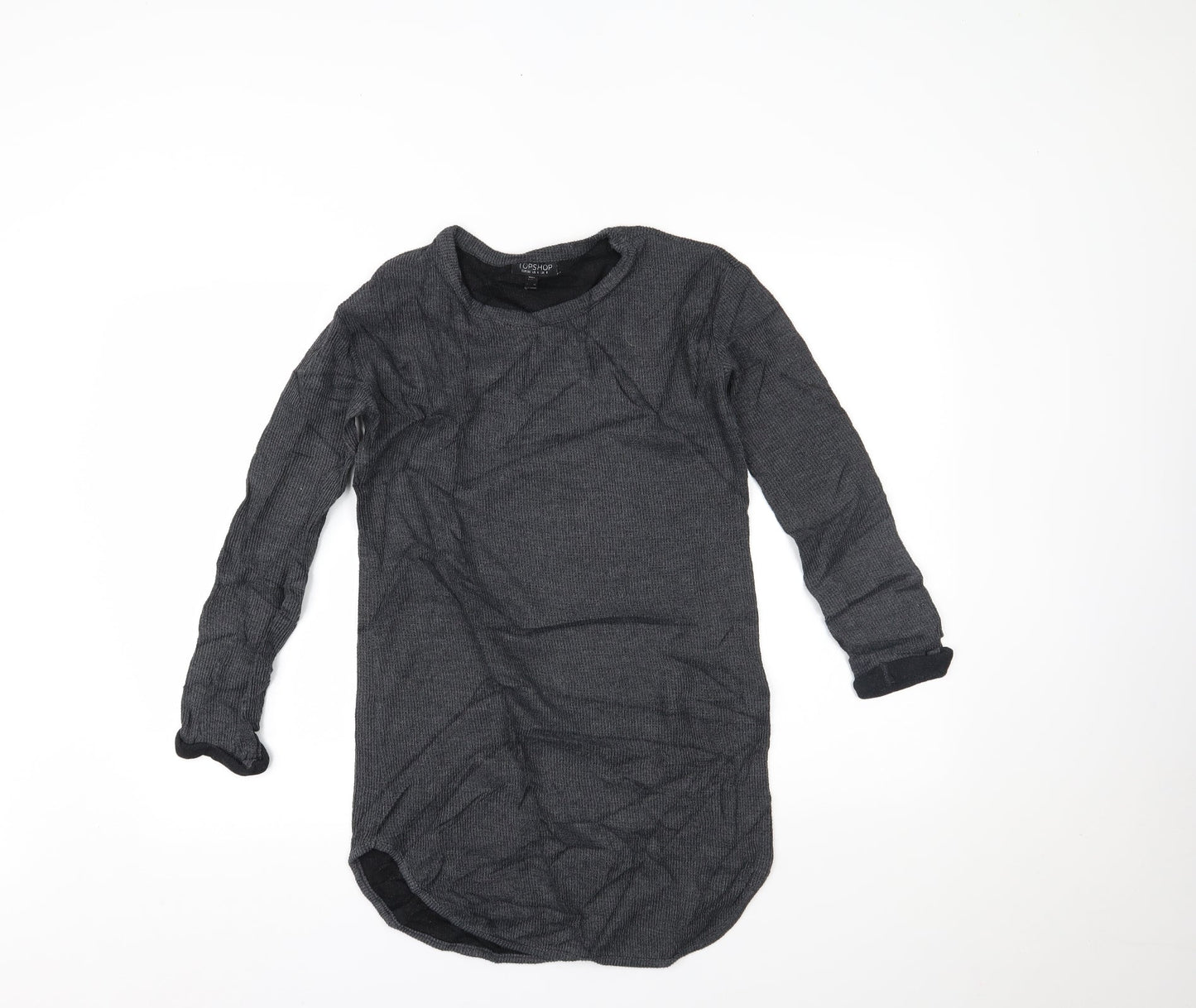 Topshop Womens Grey   Basic Blouse Size 8