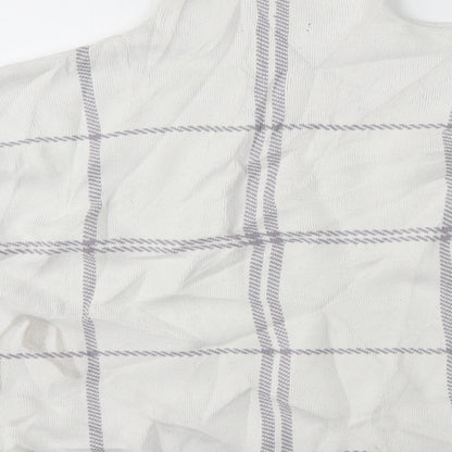 New Look Womens White Check  Pullover Jumper Size M