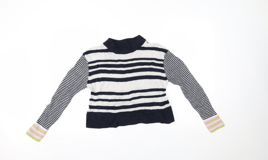 Topshop Womens Multicoloured Striped  Pullover Jumper Size 8