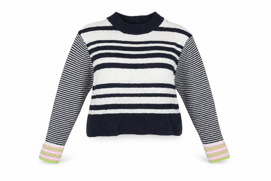 Topshop Womens Multicoloured Striped  Pullover Jumper Size 8