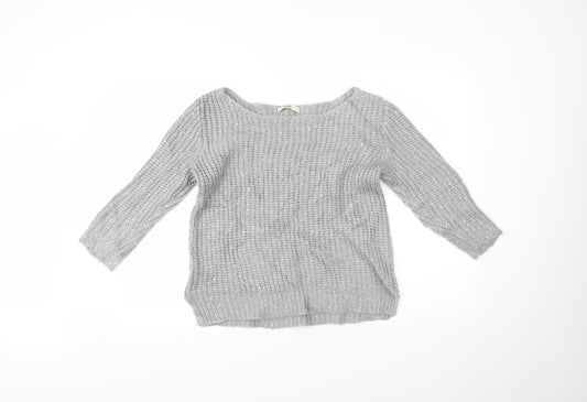 Oasis Womens Grey   Pullover Jumper Size S