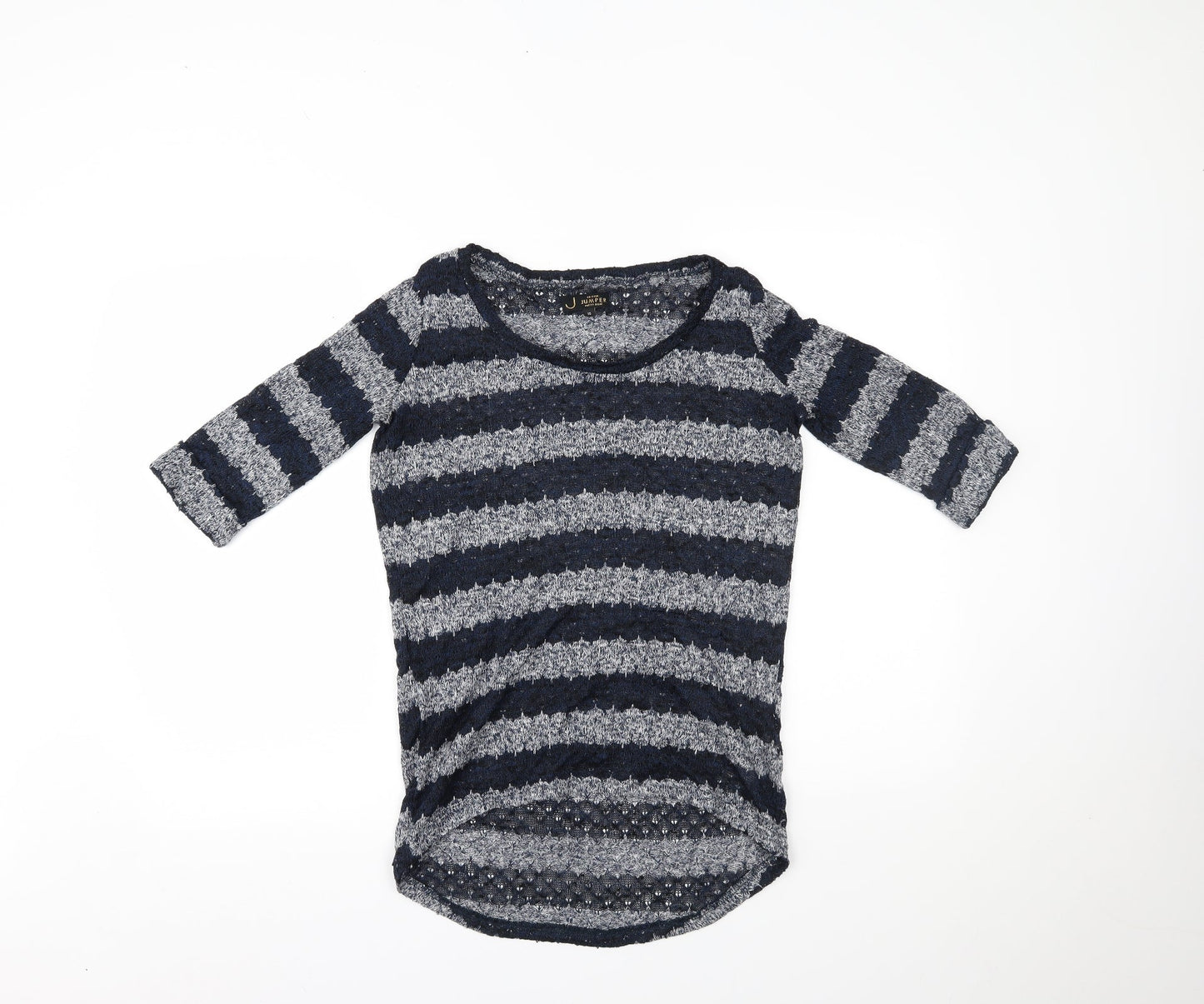New Look Womens Blue Striped  Basic Blouse Size 10