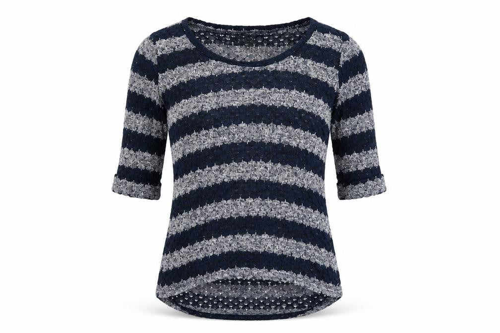 New Look Womens Blue Striped  Basic Blouse Size 10