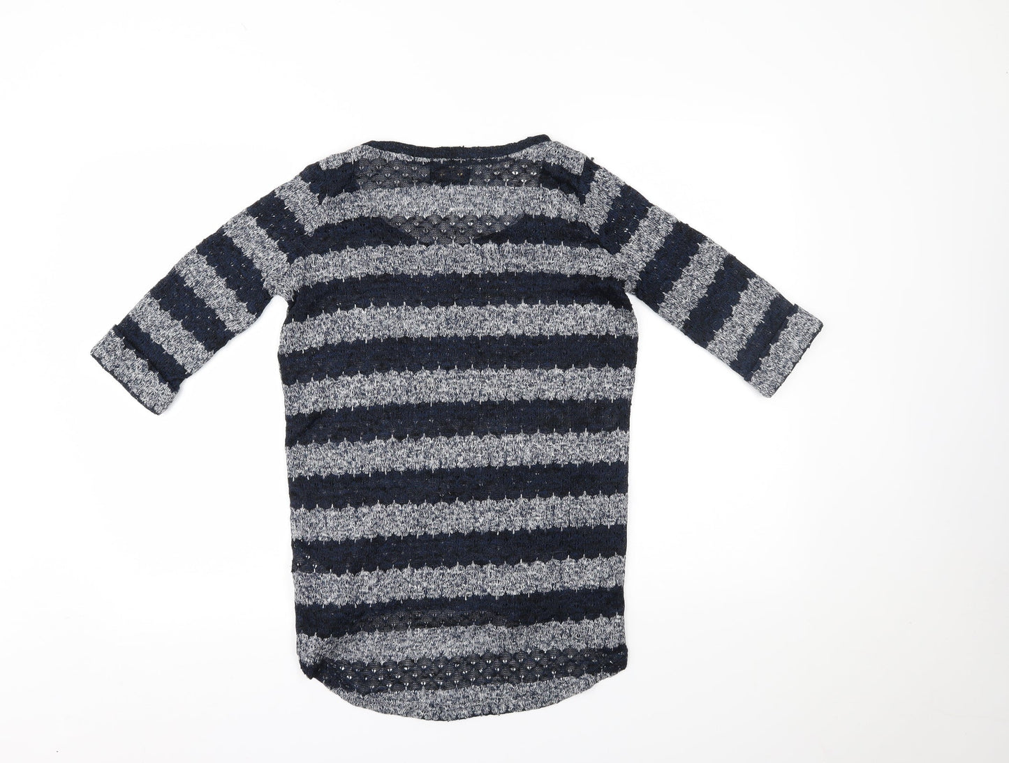 New Look Womens Blue Striped  Basic Blouse Size 10