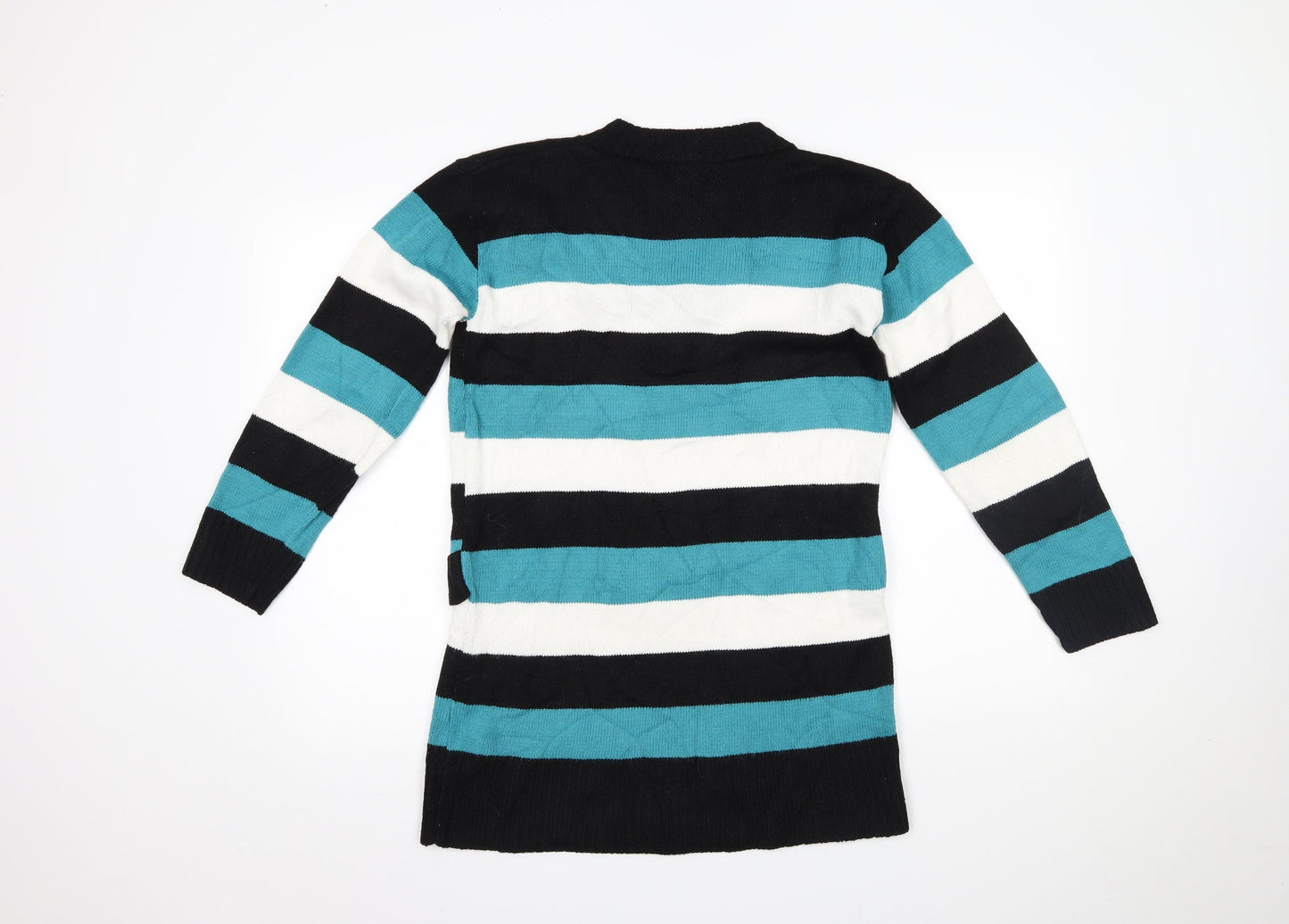 unique style Womens Multicoloured Striped  Pullover Jumper Size L