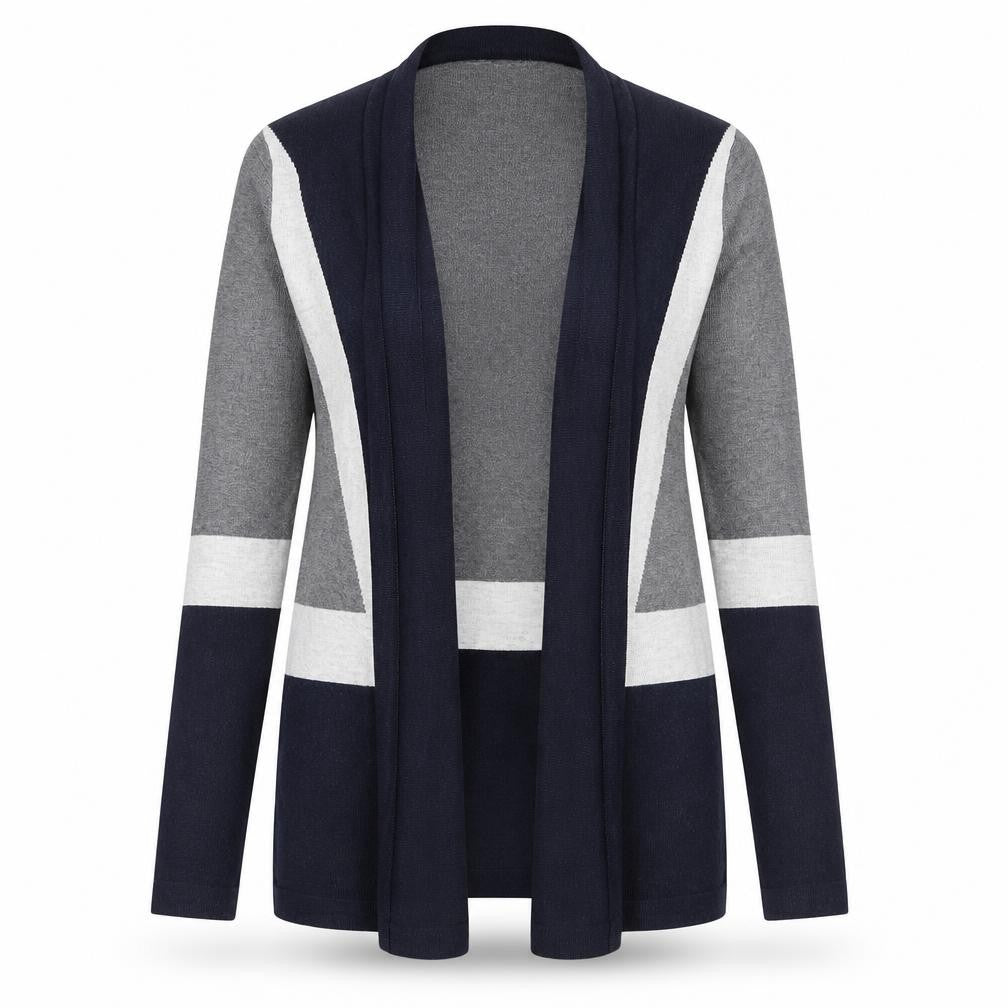 OVS Womens Grey Geometric  Cardigan Jumper Size S