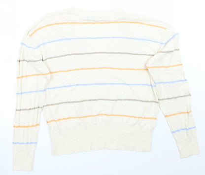 Marks & Spencer Womens Beige Striped  Pullover Jumper Size L
