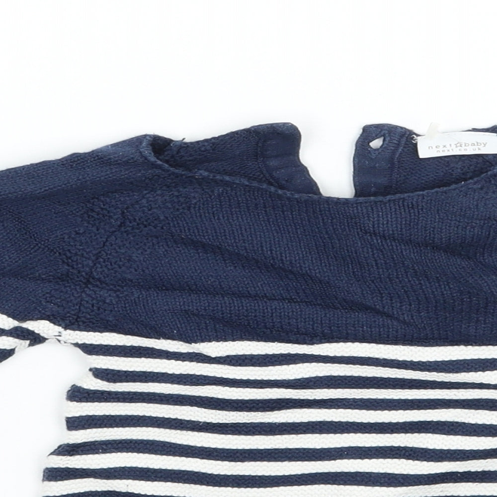 NEXT Boys Blue Striped  Pullover Jumper Size 3-6 Months