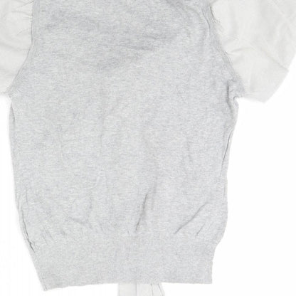Brand and care label for Atmosphere women’s grey jumper, size UK 14