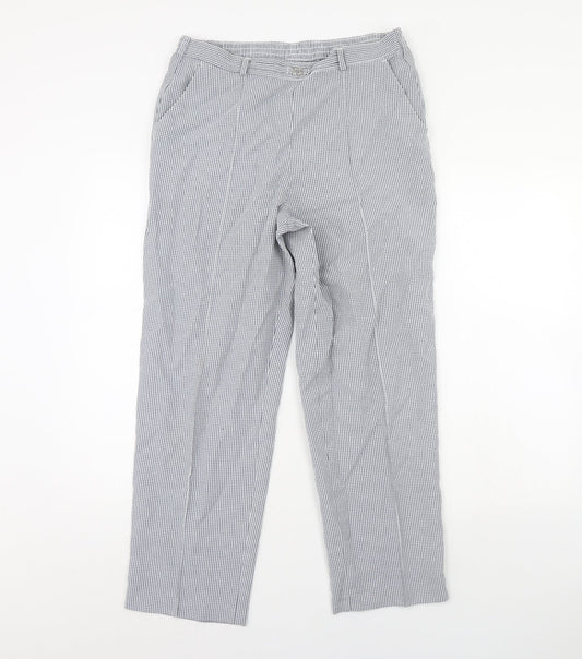 M&S Womens Blue   Trousers  Size 12 L29 in