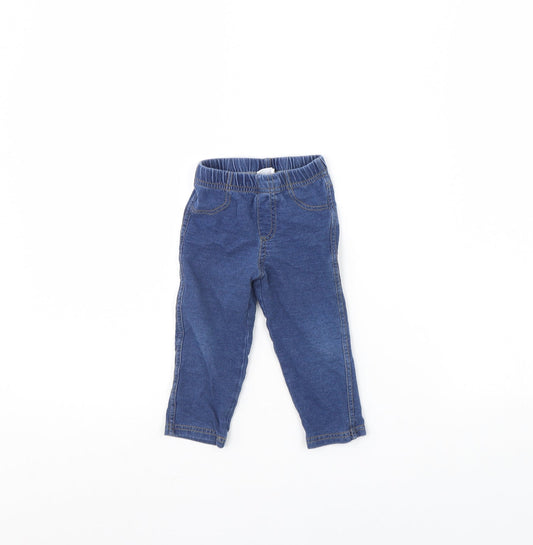 Mini Club Girls Blue  Denim Capri Jeans Size 9 Months