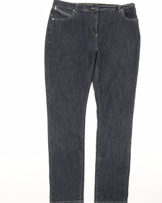 jenson Womens Blue  Denim Straight Jeans Size 36 in L33 in