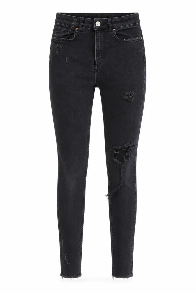 H&M Womens Black  Denim Skinny Jeans Size 8 L28 in