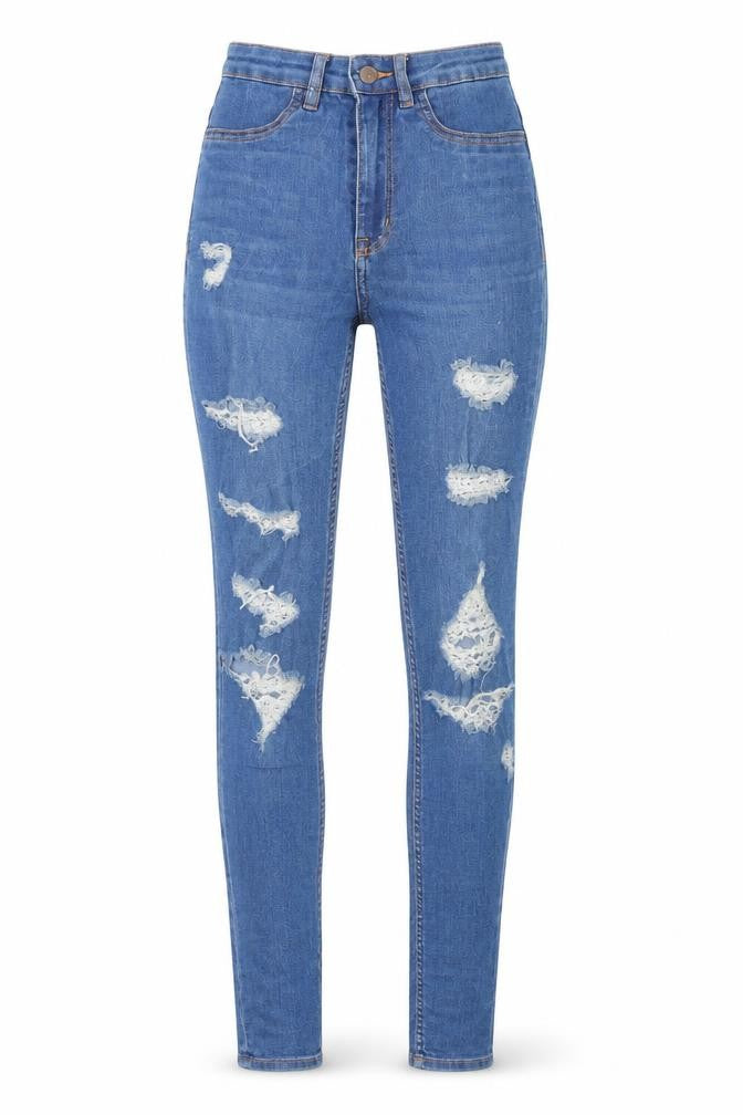 H&M Womens Blue  Denim Skinny Jeans Size 8 L28 in