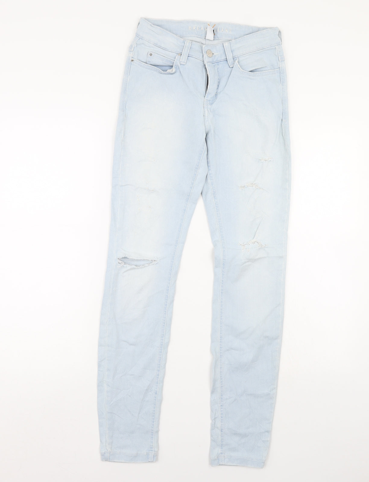 Preworn Womens Blue  Denim Skinny Jeans Size 26 in L29 in
