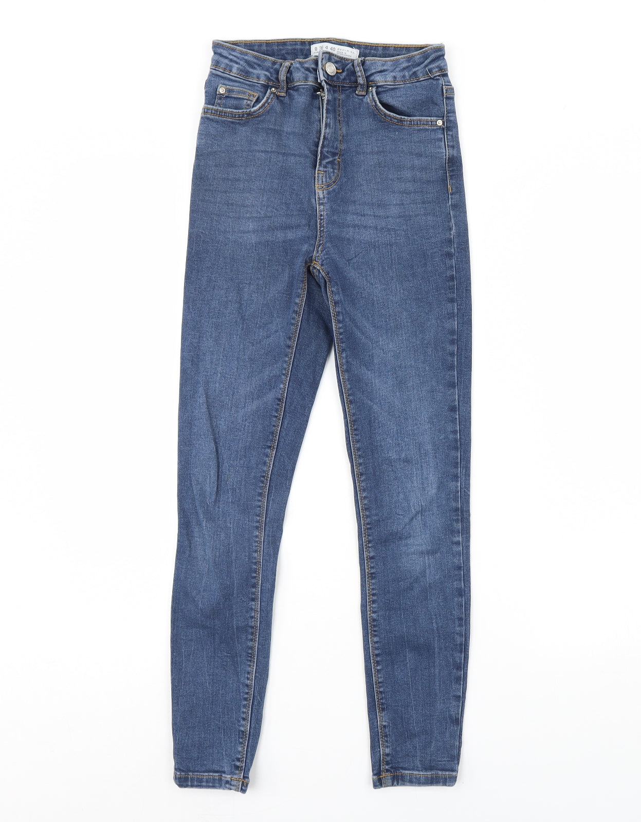 Denim & Co. Womens Blue  Denim Skinny Jeans Size 8 L28 in