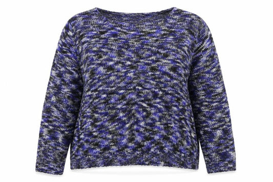 Front view of Papaya women’s blue jumper, size XL