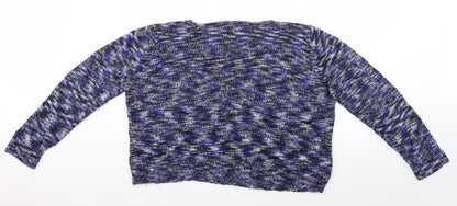 Back view of Papaya women’s blue jumper, size XL