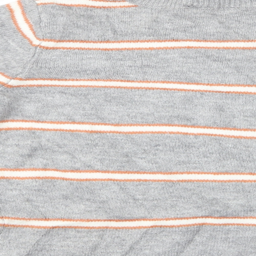Dorothy Perkins Womens Grey Striped  Pullover Jumper Size 10  - Dorothy Perkins glittery