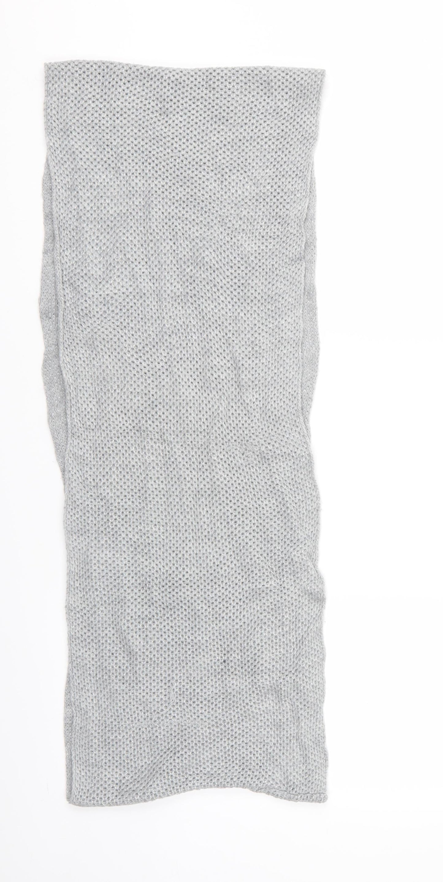 Accessorize Womens Silver    Scarf   - Snood Open Knit glittery