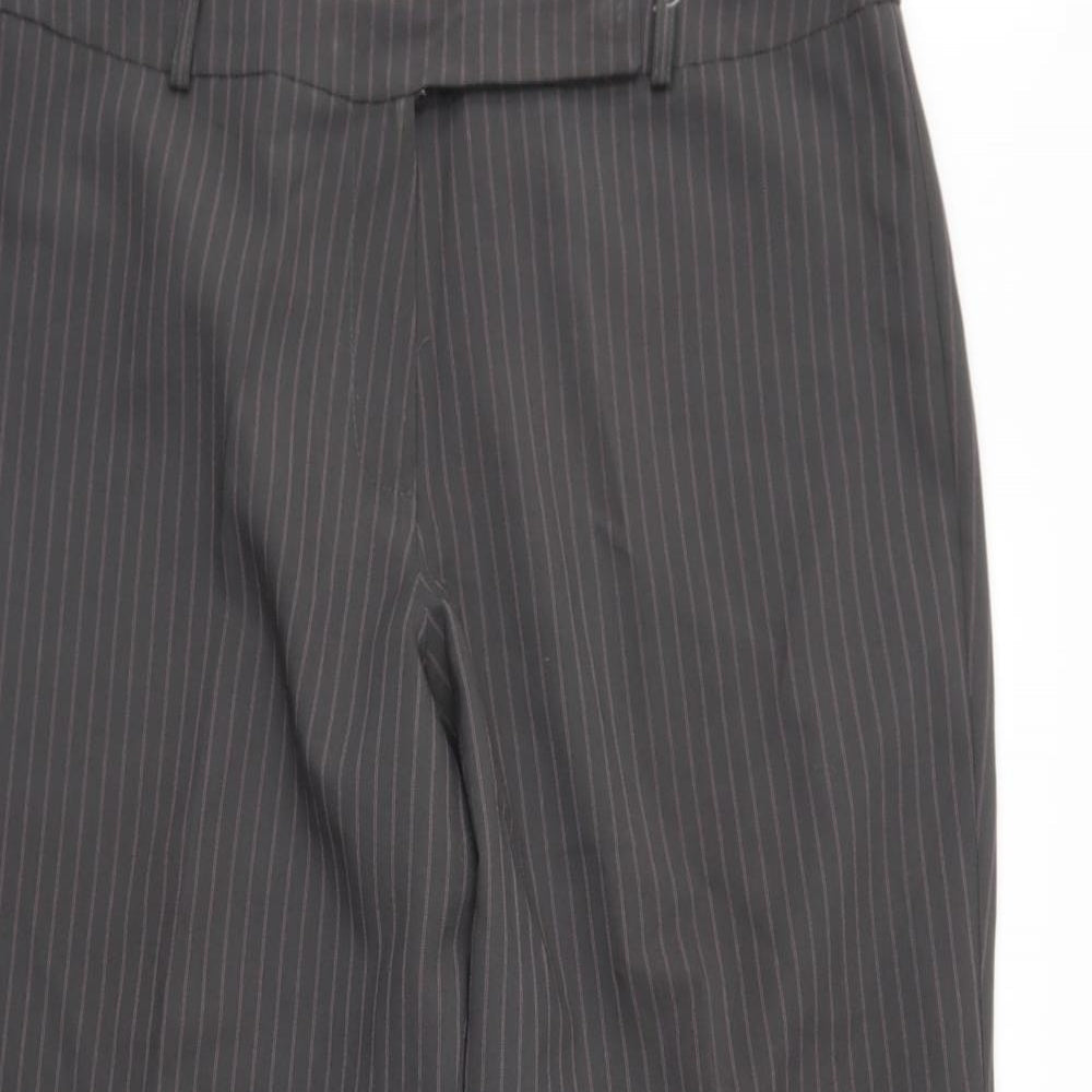 Amranto Womens Grey Striped  Trousers  Size 18 L28 in