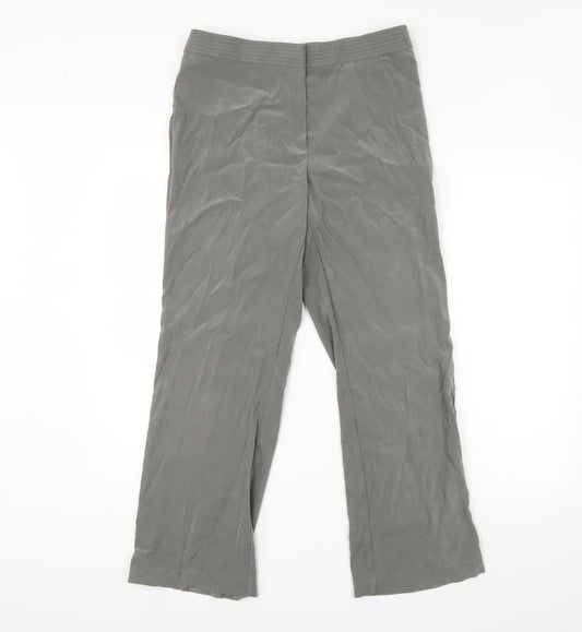 M&S Womens Green   Trousers  Size 12 L28 in