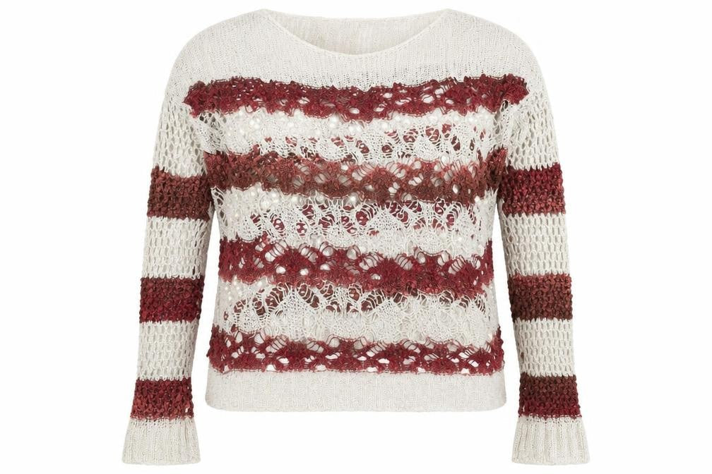 Matalan Womens Red Striped  Pullover Jumper Size L