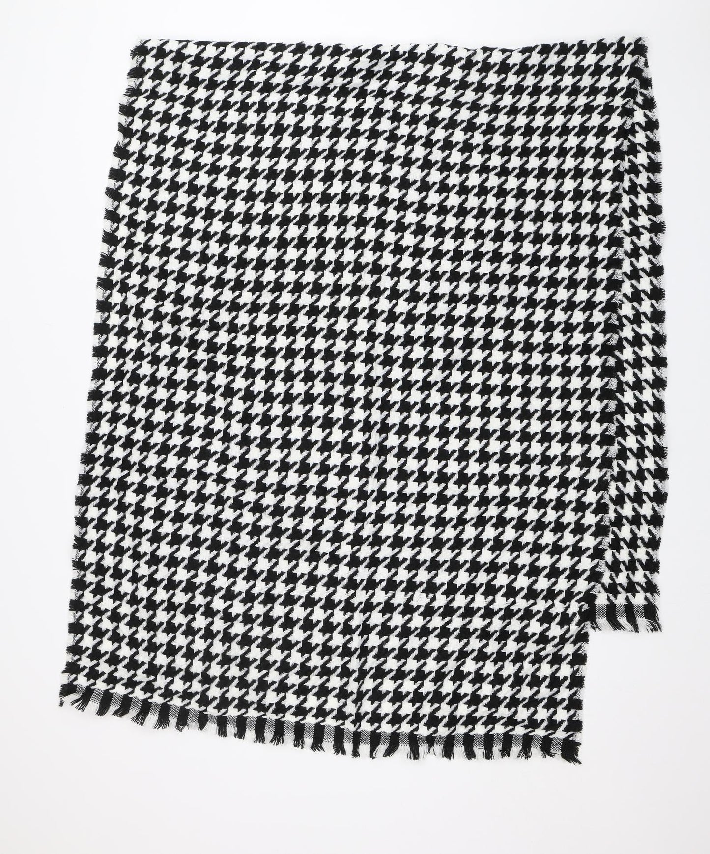 Preworn Unisex Black Houndstooth   Shawl/Wrap