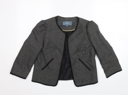 Additional front view of E-vie women’s grey jacket, size UK 12