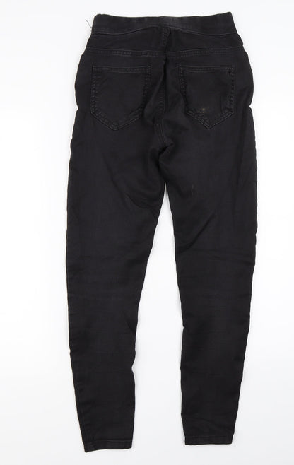 Tu Womens Black  Denim Jegging Jeans Size 8 L26 in