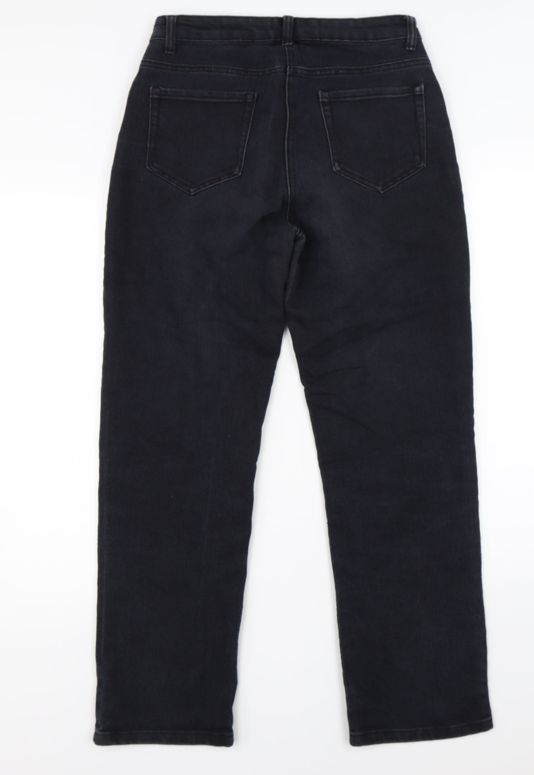 Preworn Womens Black  Denim Straight Jeans Size 30 in L28 in