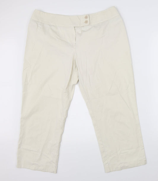 Preworn Womens Beige   Trousers  Size 38 in L23 in