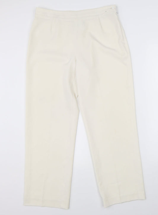 Punt Roma Womens White   Dress Pants Trousers Size 42 L28 in