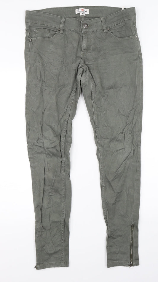 Chillin Womens Green   Chino Trousers Size M L28 in