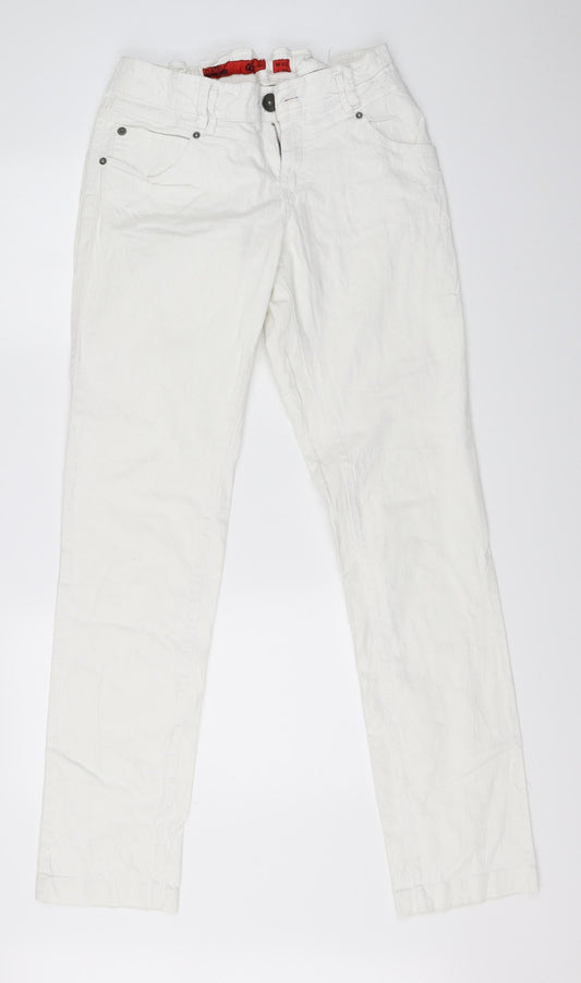 Coatie Womens White  Denim Straight Jeans Size 32 in L32 in