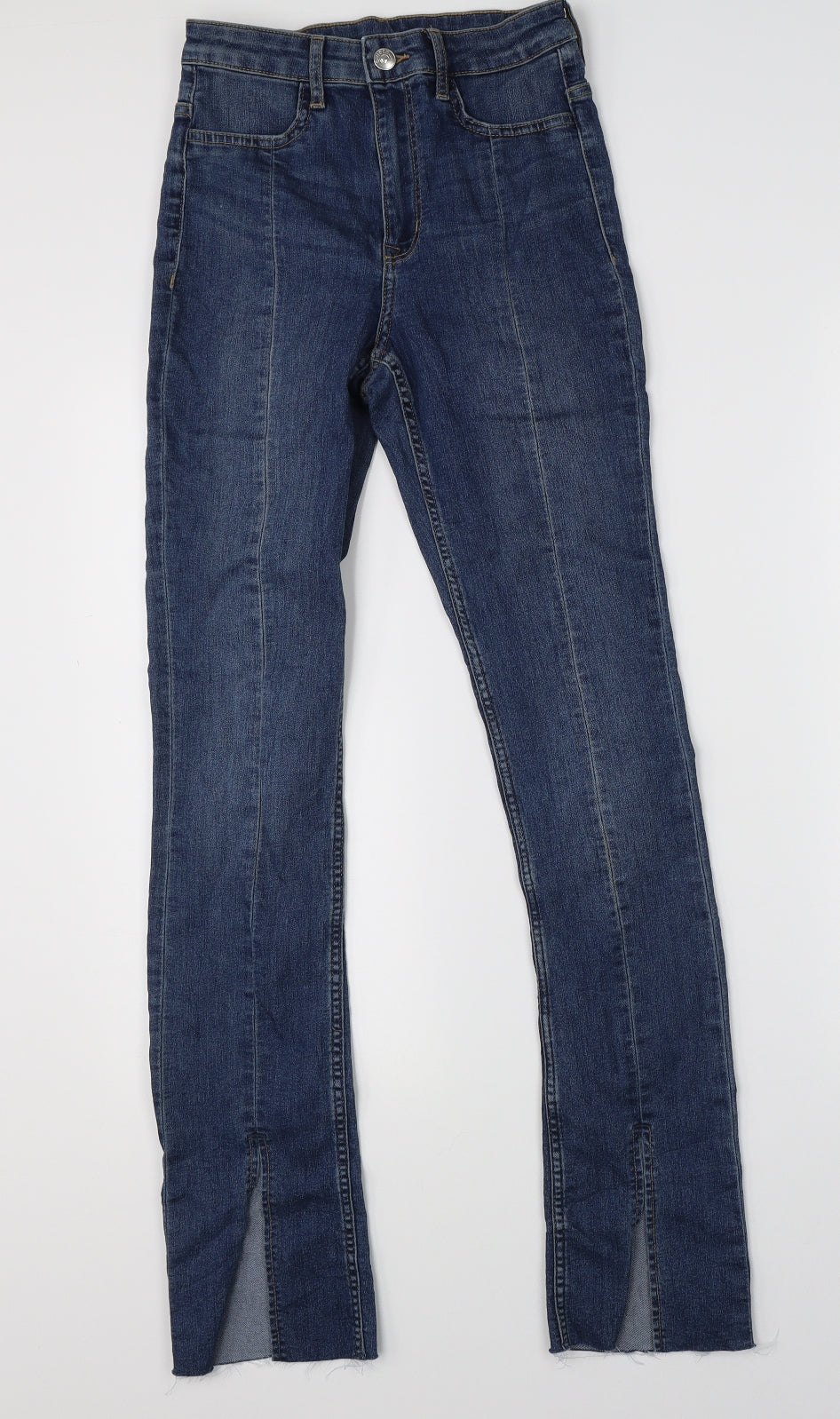 Preworn Womens Blue  Denim Straight Jeans Size 6 L29 in